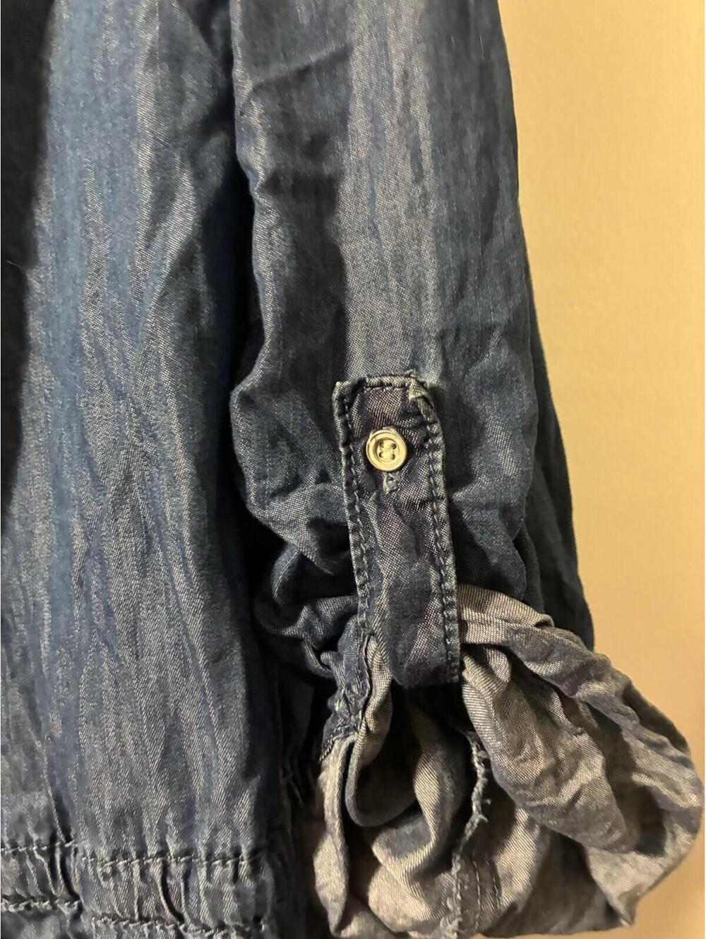 Gloria Vanderbilt "Ashleigh" Chambray Denim Shirt Dress - Size Large - Picture 4 of 7